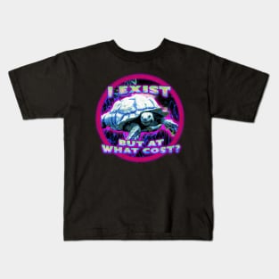Vintage Existential Dread Turtle Kids T-Shirt